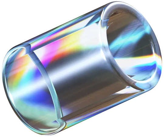 Artistic Glass Cylindrical Tube Shapes  3D Icon
