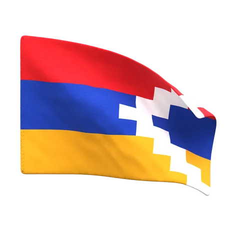 Artsakh Flag  3D Icon