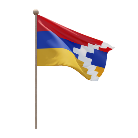 Artsakh Flagpole 3D Icon