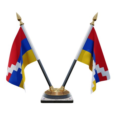 Suporte de bandeira de mesa dupla artsakh  3D Flag