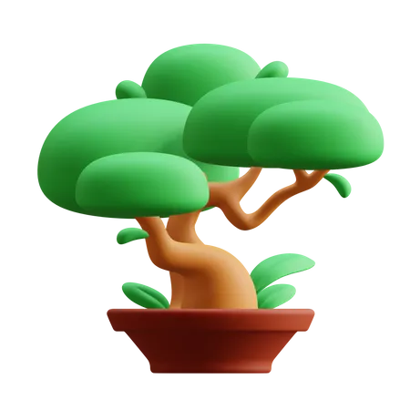 Árvore bonsai  3D Illustration