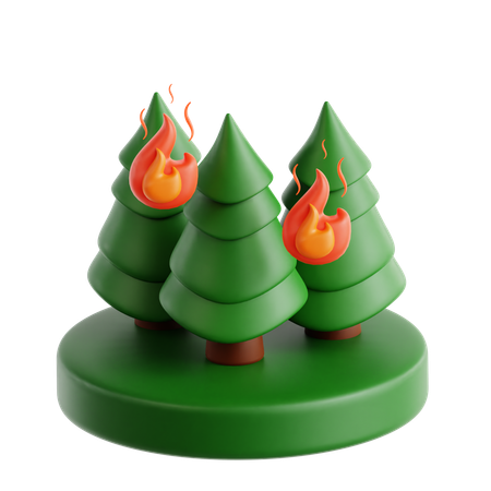 Árvore de fogo  3D Icon
