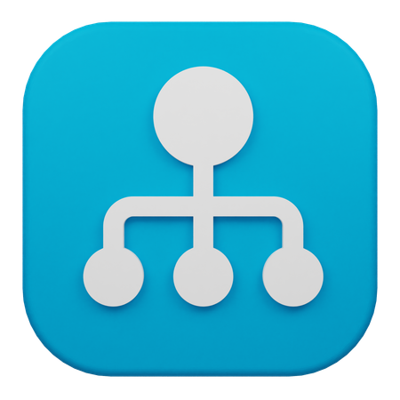 Árvore de gráfico  3D Icon