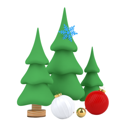 Árvore de natal  3D Illustration