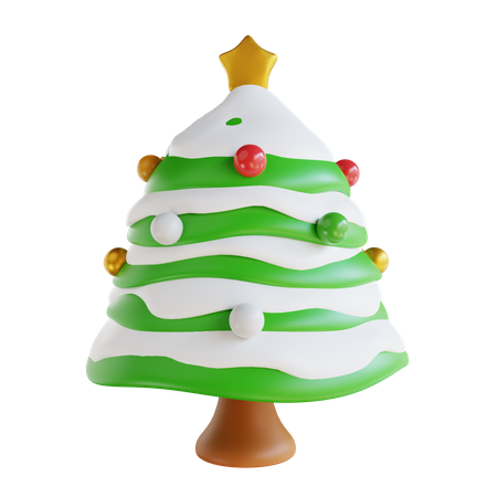 Árvore de natal com luz  3D Icon