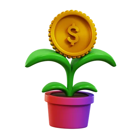 Árvore de dinheiro  3D Icon