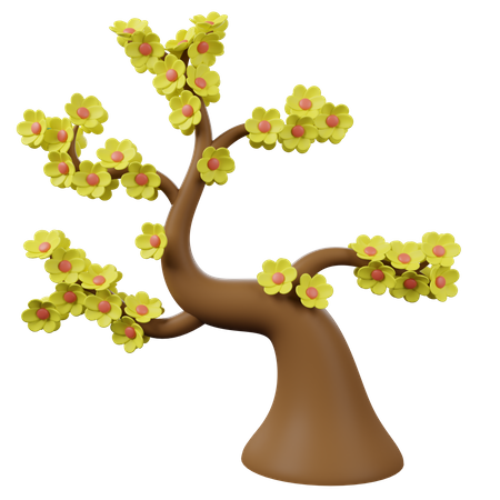 Árvore florescendo  3D Icon
