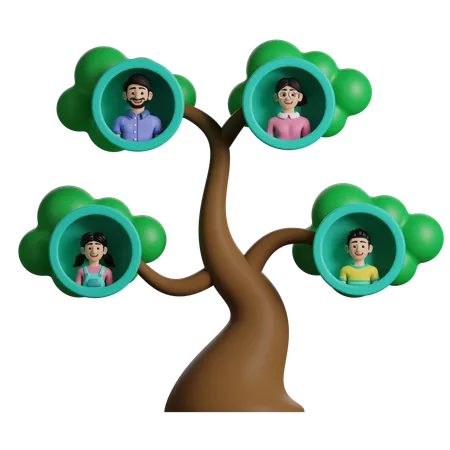 Árvore genealógica  3D Icon