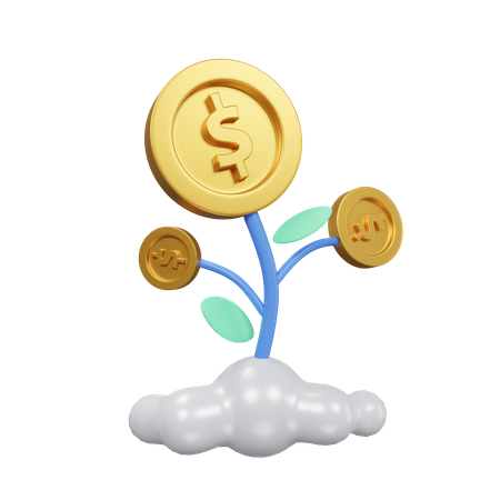 Árvore de moedas  3D Icon