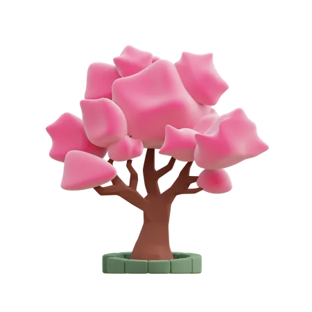 Arvore Sakura  3D Illustration