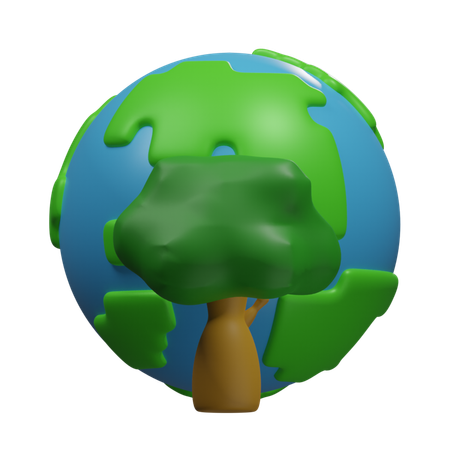 Árvore da terra  3D Icon