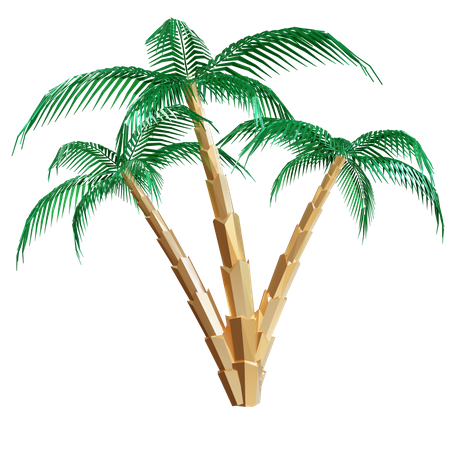 Árvores de tâmaras  3D Illustration