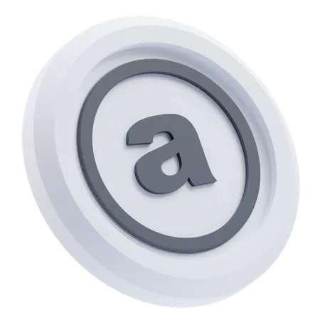 Arweave Crypto-monnaie  3D Icon