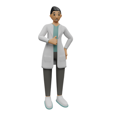 Doktor gibt stehende pose  3D Icon