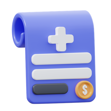 Arztrechnung  3D Icon