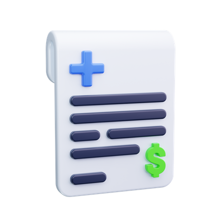 Arztrechnung  3D Icon