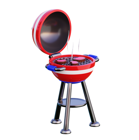 Asador de carne americano  3D Icon