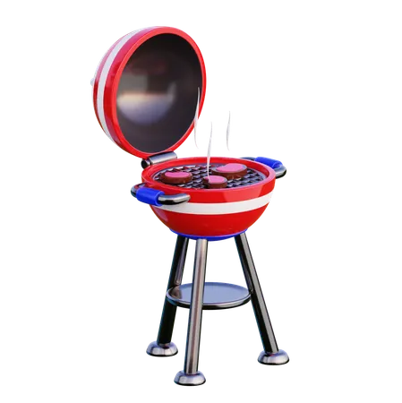 Asador de carne americano  3D Icon