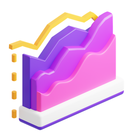 Ascending Box Chart  3D Icon