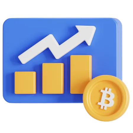 Ascensão do bitcoin  3D Icon