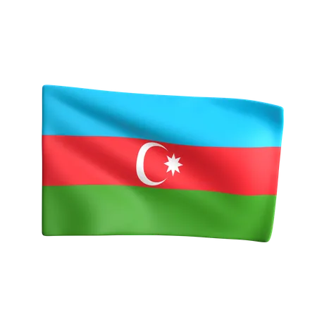 Aserbaidschan flagge  3D Icon