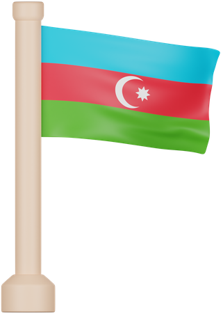 Aserbaidschan flagge  3D Icon