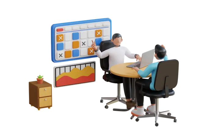 Asesor financiero  3D Illustration