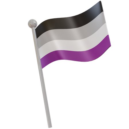 Asexuelle Flagge  3D Flag