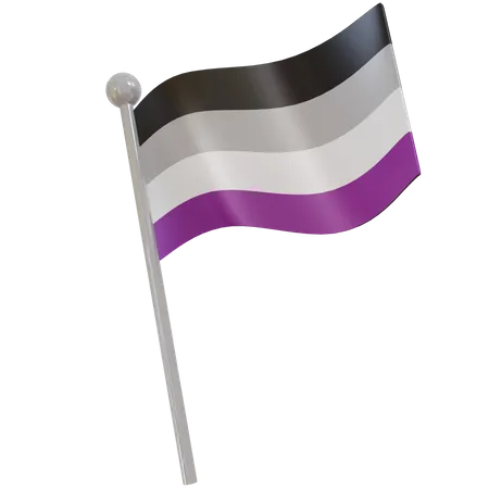 Asexuelle Flagge  3D Flag