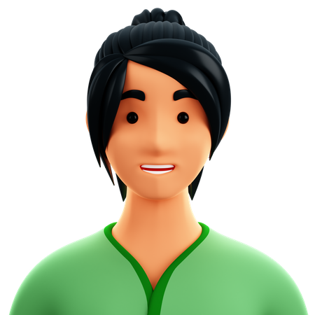 Asian Female  3D Icon