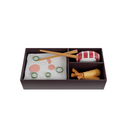 Asian Food Platter  3D Icon