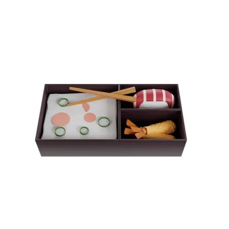 Asian Food Platter  3D Icon