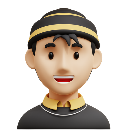 Asian Teenage Guy  3D Icon