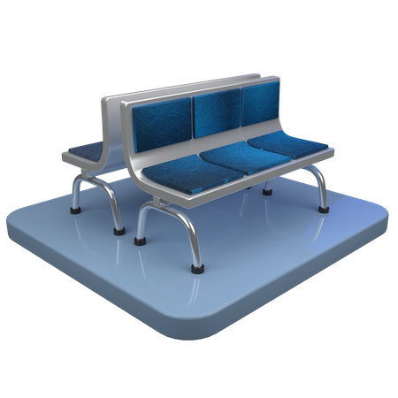 Asiento de espera  3D Icon