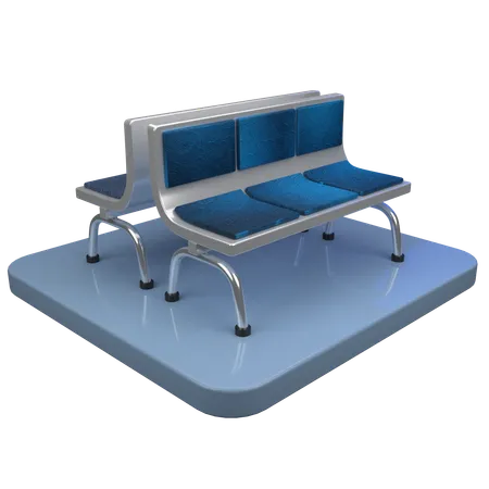 Asiento de espera  3D Icon