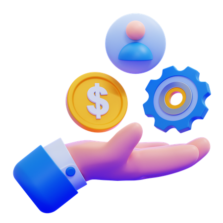 Asignación de recursos  3D Icon