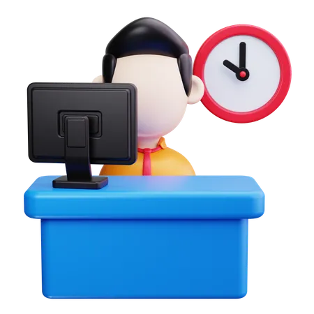 Asistencia de empleados  3D Icon