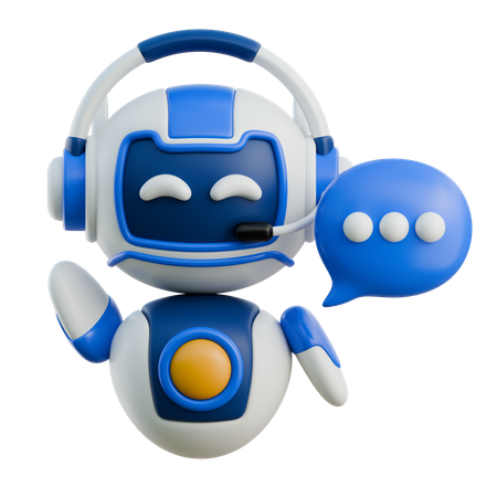 Asistente de chatbot con IA amigable  3D Icon