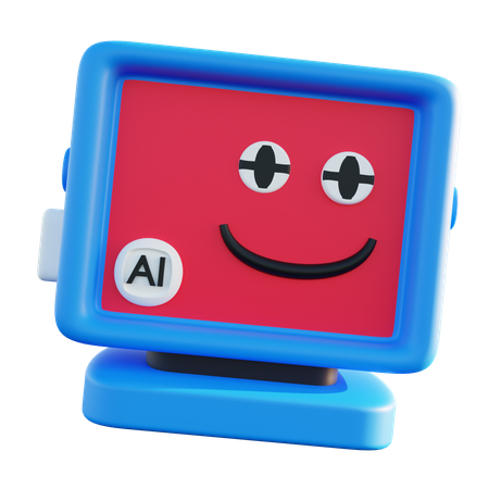 Asistente de Inteligencia Artificial  3D Icon