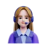 Asistente de servicio al cliente mujer