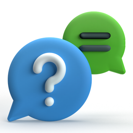 Ask  3D Icon