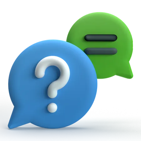 Ask  3D Icon