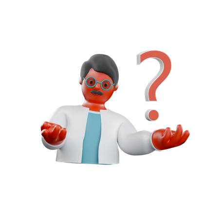 Ask A Doctor  3D Illustration