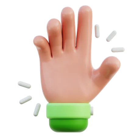 Ask hand gesture  3D Icon