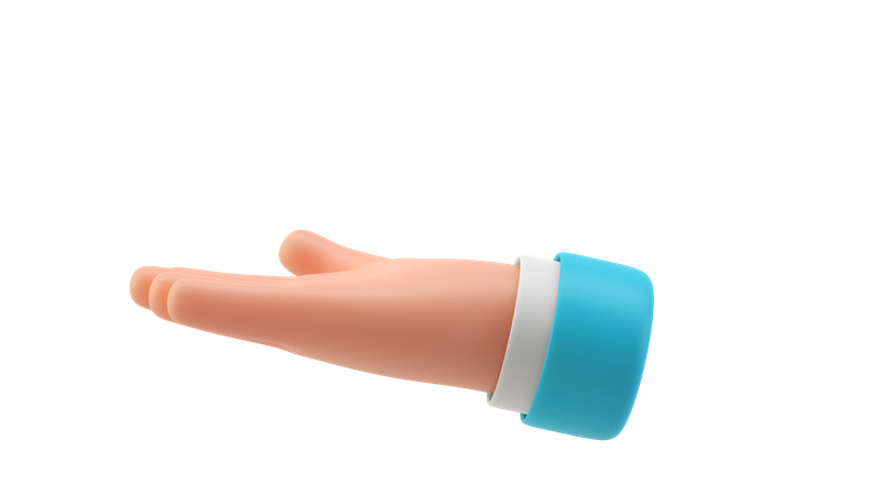 Ask hand gesture  3D Icon