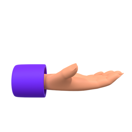 Ask Hand Gesture  3D Illustration