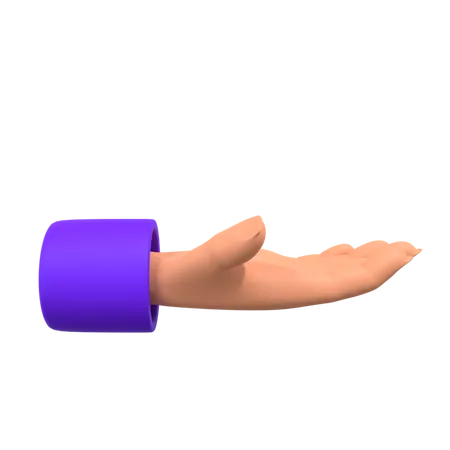 Ask Hand Gesture  3D Illustration