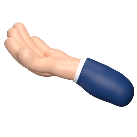 Ask Hand Gesture  3D Illustration