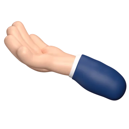 Ask Hand Gesture  3D Illustration