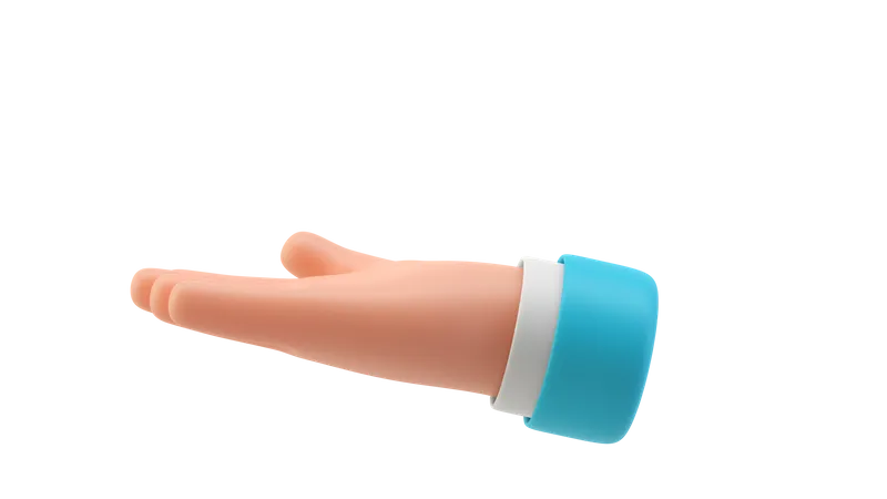 Ask hand gesture  3D Illustration